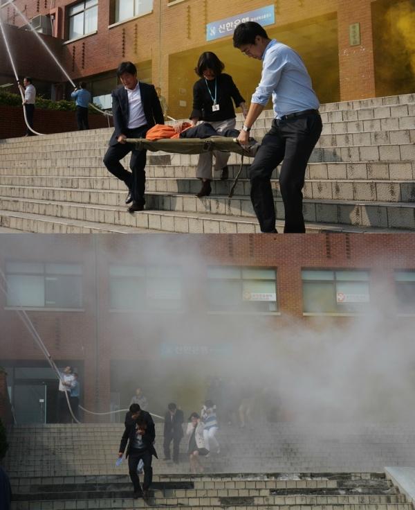 인명대피훈련장면